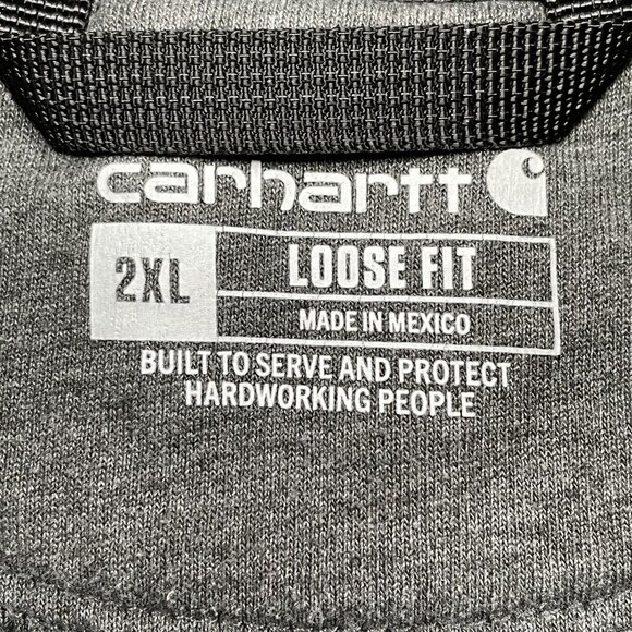 Carhartt Sweatshirt Mens XXL Carbon Heather Pocket Pullover Workwear - Picture 4 of 7